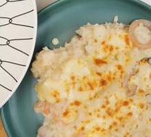 Cream Cheese Baked Seafood Risotto