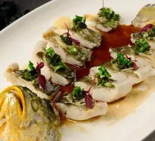 Steamed Yellow Croaker with Pickled Mustard Greens