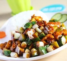 Stir-Fried Chicken with Sauce Rice