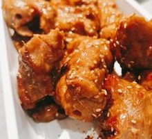 Grilled Pork with Large Skewers