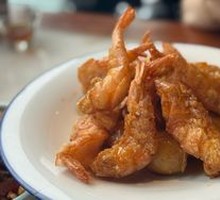 Pear-Encrusted Almond Shrimp