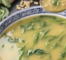 Fava Bean Soup with Pea Shoots