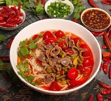 Pickled Chili Chicken Offal Rice Noodles