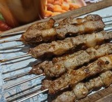 Skewered Lamb on Steel Rod