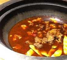Braised Beef Tendon and Brain in Iron Pot
