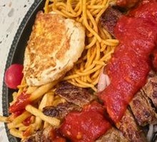 Sizzling Wagyu Beef with Pasta