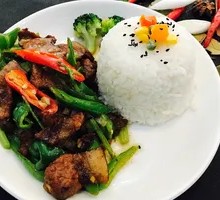 Homestyle Pork Stir-Fry with Rice