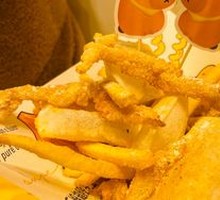 Single Chicken Strip Air Rice Cake Fries