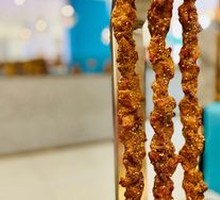 Grilled Pork with Large Skewers