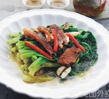 Braised Tofu Paste with Eel and Pak Choi
