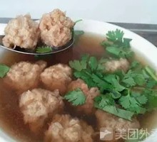 Mung Bean Noodle Dumpling Soup