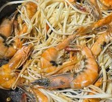 Shrimp with Enoki Mushrooms
