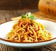 Mashed Potatoes with Buckwheat Noodles