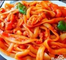 Tomato and Egg Stir-Fried Knife-Cut Noodles