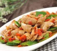 Spicy Chili Pork Intestine Rice Bowl