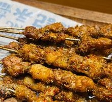Skewered Lamb on Steel Rod