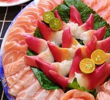 Salmon and Scallops Platter