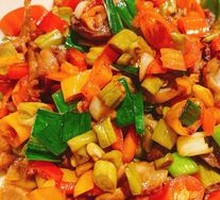 Stir-Fried Chicken Offal with Rice