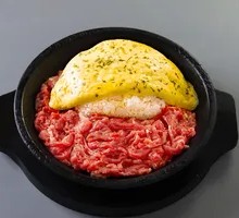 Beef Cheese Curry Omelette Rice