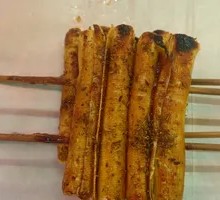 Grilled Tofu Skin Rolls with Enoki Mushrooms
