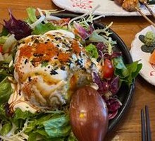 Spicy Potato Mashed with温泉 Egg Salad