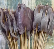 Charcoal Grilled Squid Skewers