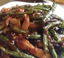 Stewed eggplant with green beans