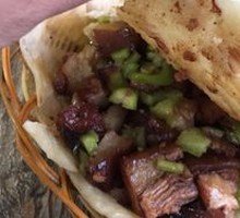 Pork Belly Wrap in Flatbread