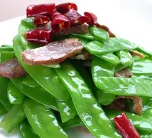 Cured Pork with Snow Peas