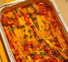 Grilled Enoki Mushrooms