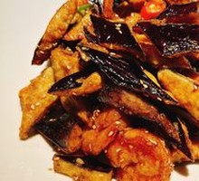 Shrimp Dumplings with Crispy Eggplant