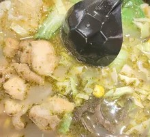 Chicken Cubes with Tofu Skin Noodles