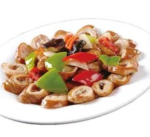 Sautéed Snow Peas with Intestines