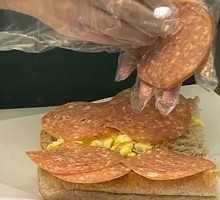 Salami Egg Sandwich