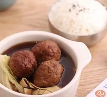 Braised Pork Meatballs Rice