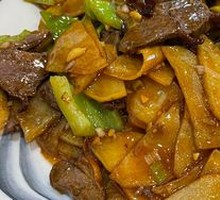 Heart Meat Potato Slices