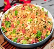 Green Pepper and Ham Fried Rice