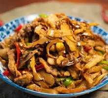 Smoked Bamboo Shoots with Preserved Pork over Rice