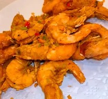 Golden Garlic Salt and Pepper Shrimp