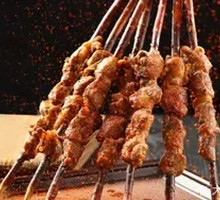 Lamb Skewers on Red Willow Branches