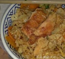Teriyaki Chicken Rice with Mashed Potatoes