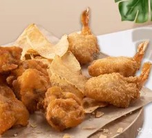 Golden Seafood and Meat Platter