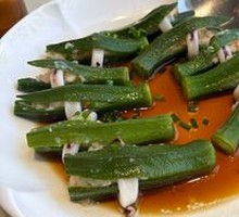 Steamed Okra with Shrimp Paste