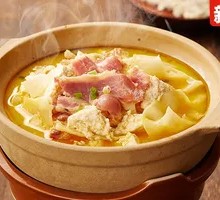Golden Soup Steamed Tofu with Pork