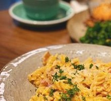 Spaghetti with Bacon and Chicken