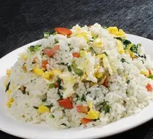 Stir-Fried Rice with Vegetables and Preserved Pork