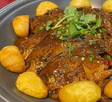 Mixed Fish with Corn Cake