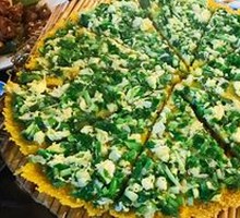 Leek and Egg Corn Cake