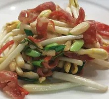 Peanut Sprout Stir-fried with Sausage