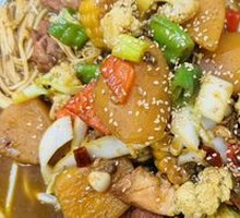 Stir-Fried Big Chicken Plate